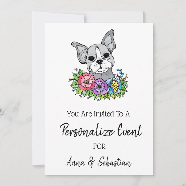 *~* Frenchie  Cute French Bulldog Event Invitation (Front)