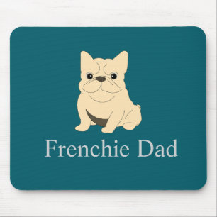 Frenchie Dad, cream French bulldog. Mouse Pad