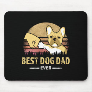 Frenchie Dad Ever Vintage French Bulldog Puppy Lov Mouse Pad