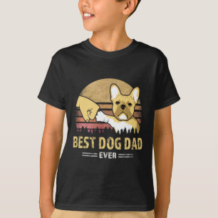 Frenchie Dad Ever Vintage French Bulldog Puppy Lov T-Shirt