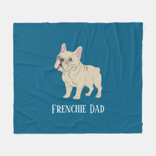 Frenchie Dad Fleece Blanket