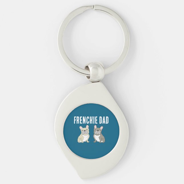 Frenchie Dad Key Ring (Front)