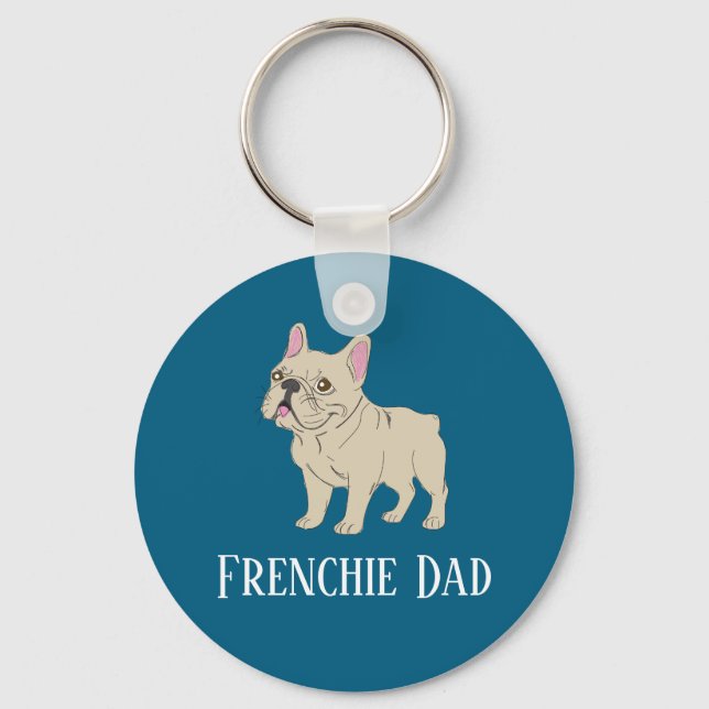 Frenchie Dad Key Ring (Front)