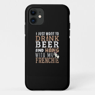 Frenchie Dad T Funny French Bulldog Dog Lover Beer Case-Mate iPhone Case