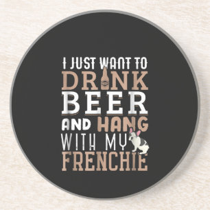 Frenchie Dad T Funny French Bulldog Lover Gift Coaster