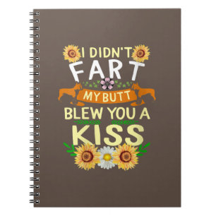 Frenchie Didn't Fart Butt Kiss Dog Mum Mama Notebook