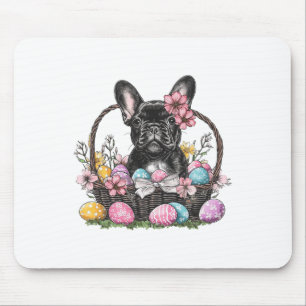 Frenchie Dog Easter Frenchie Dog Eggs Artwork  Mouse Pad