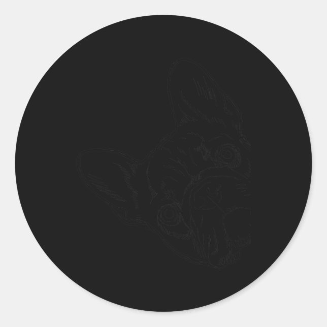 Frenchie Dog French Bulldog  Classic Round Sticker (Front)