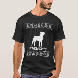Frenchie Dog Lover Christmas Reindeer Ugly Christm T-Shirt