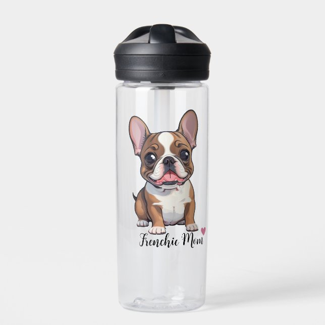 Frenchie Dog Mum Clear Water Bottle (Front)