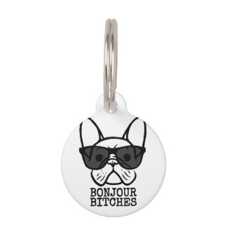 Frenchie Dog Pet Owner Bonjour Glasses Cool French Tag