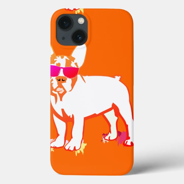 Frenchie Dog Sunglasses Illustration Case-Mate iPhone Case (Back)