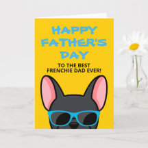 Frenchie Father's Day Black French Bulldog Card