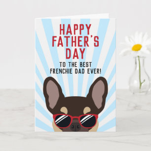 Frenchie Father's Day Brown and Tan French Bulldog Card