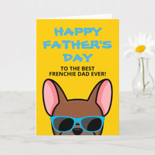 Frenchie Father's Day Red Fawn French Bulldog Card