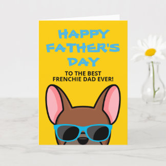 Frenchie Father's Day Red Fawn French Bulldog Card