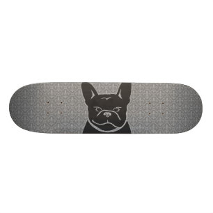 FRENCHIE FLEUR DE LIS Charcoal Grey Skateboard