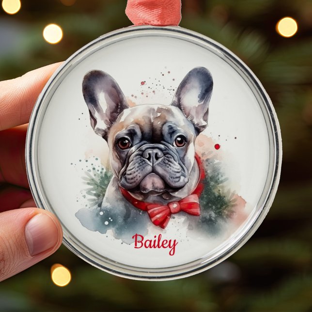Frenchie French Bulldog Christmas Ornament (Creator Uploaded)