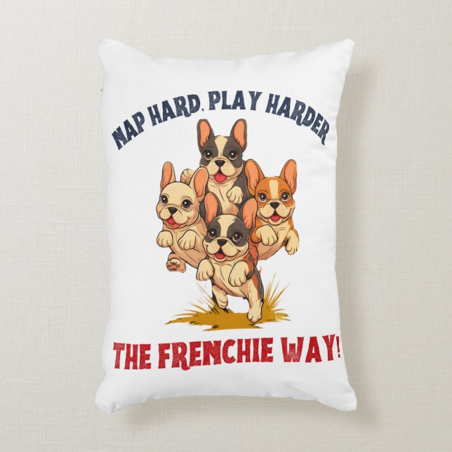 Frenchie French Bulldog Dog Decorative Cushion (Front(Vertical))