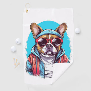 Frenchie French Bulldog Dog Golf Towel