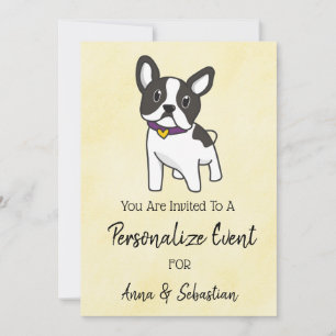 *~* Frenchie French Bulldog Event Cute Invitation