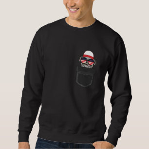 Frenchie French Bulldog Pocket American USA 4th Of Sweatshirt