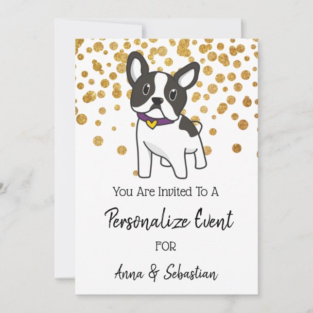*~* Frenchie French Cute Bulldog Invitation (Front)
