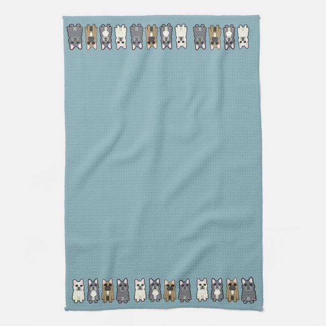 Frenchie Friends Tea Towel (Vertical)