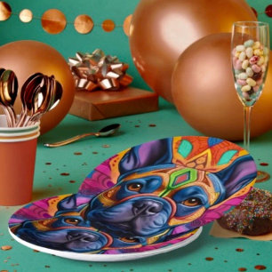 Frenchie Fun  Paper Plate