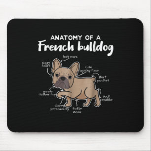 Frenchie Gift   Anatomy Of A French Bulldog Gift Mouse Pad