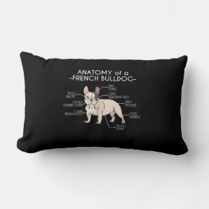 Frenchie Gift   Anatomy Of A French Bulldog Lumbar Cushion