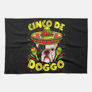Frenchie Gift   Cinco De Doggo Gift. Tea Towel