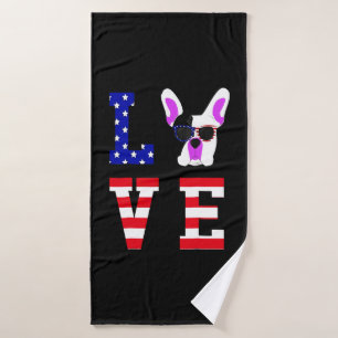 Frenchie Gift   Cool Cute Love French Bulldog Bath Towel