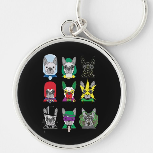 Frenchie Gift | Cute French Bulldog Design Funny Key Ring (Front)
