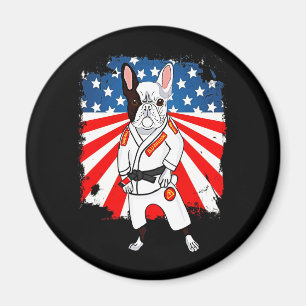 Frenchie Gift Cute French Bulldog USA Flag Magnet