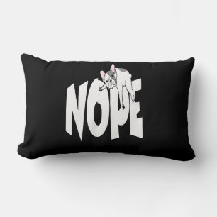 Frenchie Gift   Cute Nope French Bulldog Lumbar Cushion