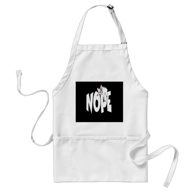 Frenchie Gift | Cute Nope French Bulldog Standard Apron (Front)