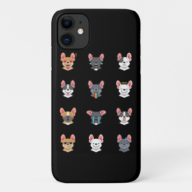 Frenchie Gift | Emotional Face French Bulldog Case-Mate iPhone Case (Back)