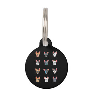 Frenchie Gift   Emotional Face French Bulldog Pet Tag