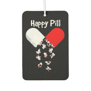 Frenchie Gift   Happy Pill French Bulldog Gift Car Air Freshener