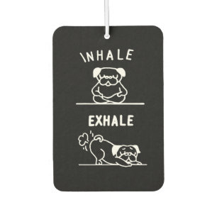 Frenchie Gift Inhale Exhale French Bulldog Car Air Freshener