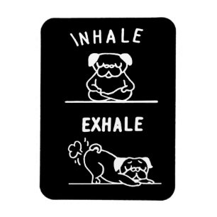 Frenchie Gift   Inhale Exhale French Bulldog Magnet