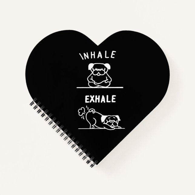 Frenchie Gift | Inhale Exhale French Bulldog Notebook (Front)
