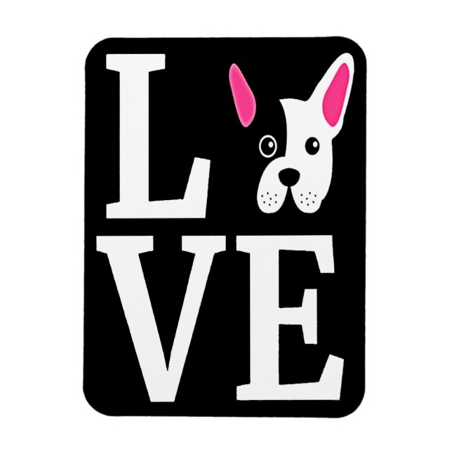 Frenchie Gift | Love French Bulldog Gift Magnet (Vertical)
