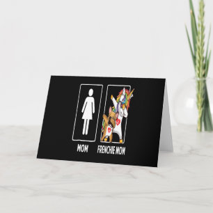 Frenchie Gift Mum With Frenchie Mum Unique Card