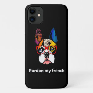 Frenchie Gift Pardon My French Bull Dog Colourfu Case-Mate iPhone Case