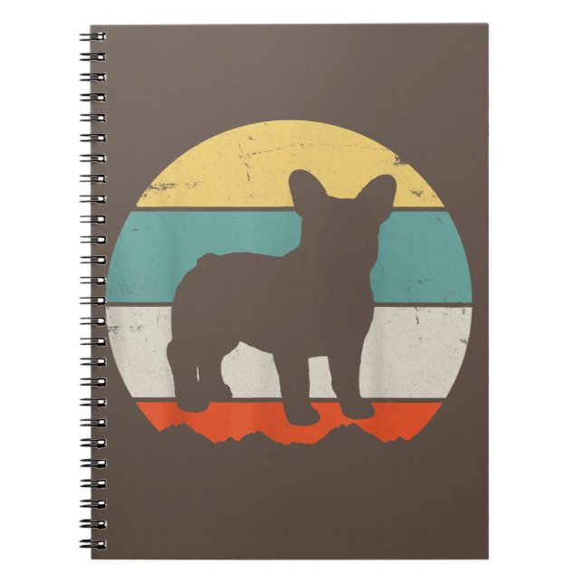 Frenchie Gift | Vintage French Bulldog Gift Notebook (Front)