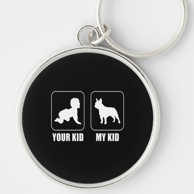 Frenchie Gift | Your Kid - My Kid Lovely Gift Key Ring (Front)
