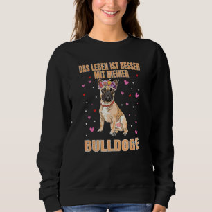 Frenchie Glitter French Bulldog Dog Holder Sweatshirt