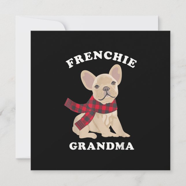 Frenchie Grandma Gift  French Bulldog Xmas Family Holiday Card (Front)